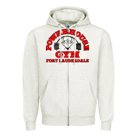 Oatmeal Heather POWERHOUSE GYM CLASSIC Zipper Hoodie - linhVisuals