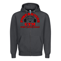 Smoke POWERHOUSE GYM CLASSIC Zipper Hoodie - linhVisuals