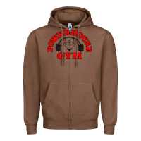 Chestnut POWERHOUSE GYM VINTAGE SPORT Zipper Hoodie - linhVisuals