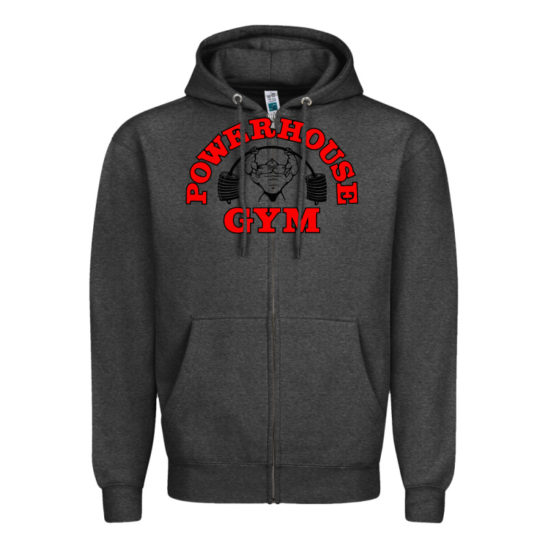 Powerhouse Gym Vintage Sport Zipper Hoodie by linhVisuals | Teevron