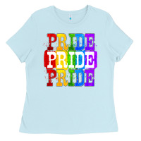Baby Blue Pride pride pride Ladies Tee - FaDigitalArtStudio