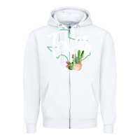 White texas state map pride cactus vintage texas sweatshirt Zipper Hoodie - linhVisuals