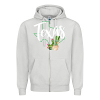Dove Grey texas state map pride cactus vintage texas sweatshirt Zipper Hoodie - linhVisuals