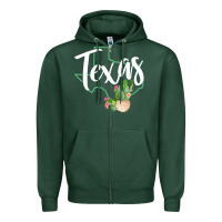 Texas State Map Pride Cactus Vintage Texas Sweatshirt Zipper Hoodie | Teevron