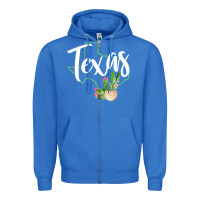 True Royal texas state map pride cactus vintage texas sweatshirt Zipper Hoodie - linhVisuals