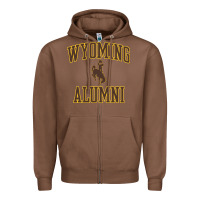 Chestnut wyoming cowboys apparel alumni classic arch long sleeve t shirt Zipper Hoodie - linhVisuals