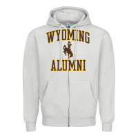 Dove Grey wyoming cowboys apparel alumni classic arch long sleeve t shirt Zipper Hoodie - linhVisuals