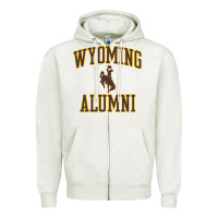 Oatmeal Heather wyoming cowboys apparel alumni classic arch long sleeve t shirt Zipper Hoodie - linhVisuals