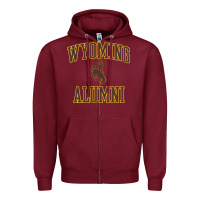 Burgundy wyoming cowboys apparel alumni classic arch long sleeve t shirt Zipper Hoodie - linhVisuals