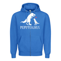 True Royal womens mommysaurus mom and baby dinosaur v neck t shirt Zipper Hoodie - linhVisuals
