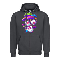 Smoke psychedelic mushroom hippie magic fungus shrooms trance rave t shirt Zipper Hoodie - linhVisuals