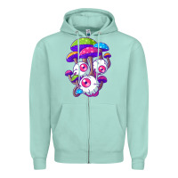 Seafoam psychedelic mushroom hippie magic fungus shrooms trance rave t shirt Zipper Hoodie - linhVisuals