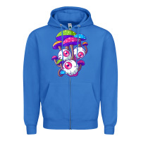True Royal psychedelic mushroom hippie magic fungus shrooms trance rave t shirt Zipper Hoodie - linhVisuals