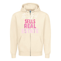 Sandshell this girl sells real estate realtor real estate agent broker t shirt Zipper Hoodie - linhVisuals