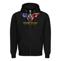 Black wonder woman 80th all for wonder woman tank top Zipper Hoodie - linhVisuals