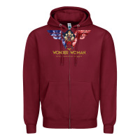 Burgundy wonder woman 80th all for wonder woman tank top Zipper Hoodie - linhVisuals