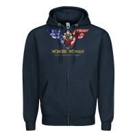 Navy wonder woman 80th all for wonder woman tank top Zipper Hoodie - linhVisuals