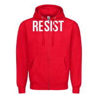 Red resist mens Zipper Hoodie - linhVisuals