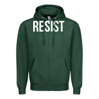 Sports Green resist mens Zipper Hoodie - linhVisuals
