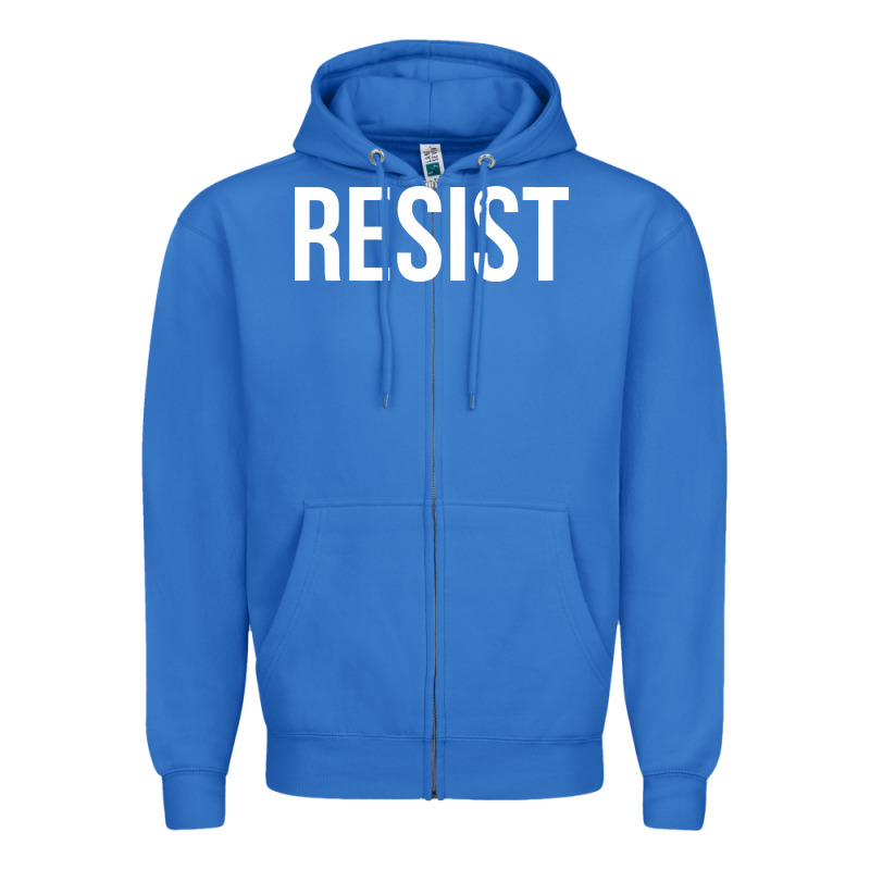 Resist Mens Zipper Hoodie by linhVisuals | Teevron