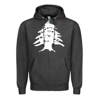 Retro Lebanon Cedar Lebanese Zipper Hoodie | Teevron