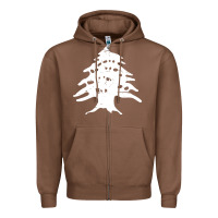 Chestnut retro lebanon cedar lebanese Zipper Hoodie - linhVisuals