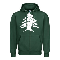 Sports Green retro lebanon cedar lebanese Zipper Hoodie - linhVisuals
