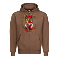 Chestnut chicken chick king chicken wearing crown queen chicken animal 228 roos Zipper Hoodie - linhVisuals