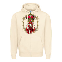 Sandshell chicken chick king chicken wearing crown queen chicken animal 228 roos Zipper Hoodie - linhVisuals