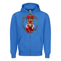True Royal chicken chick king chicken wearing crown queen chicken animal 228 roos Zipper Hoodie - linhVisuals