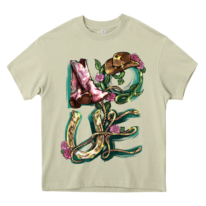 Love Boots Horseshoe Heavy Core Tee by HowdyJamesFarm | Teevron