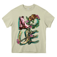 Mossy Love boots horseshoe Heavy Core Tee - HowdyJamesFarm