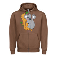 Chestnut kids cute koala bear   for children kids koala bear Zipper Hoodie - linhVisuals