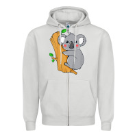 Dove Grey kids cute koala bear   for children kids koala bear Zipper Hoodie - linhVisuals