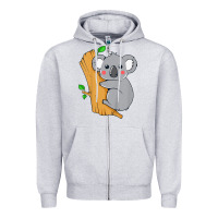 Heather Grey kids cute koala bear   for children kids koala bear Zipper Hoodie - linhVisuals