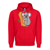 Red kids cute koala bear   for children kids koala bear Zipper Hoodie - linhVisuals