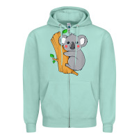 Seafoam kids cute koala bear   for children kids koala bear Zipper Hoodie - linhVisuals