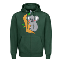 Sports Green kids cute koala bear   for children kids koala bear Zipper Hoodie - linhVisuals