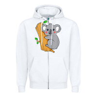 White kids cute koala bear   for children kids koala bear Zipper Hoodie - linhVisuals