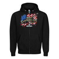 Black world of tanks veterans day collection (t26e3 eagle 7) t shirt Zipper Hoodie - linhVisuals