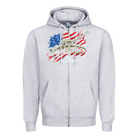 Heather Grey world of tanks veterans day collection (t26e3 eagle 7) t shirt Zipper Hoodie - linhVisuals