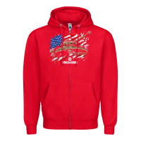 Red world of tanks veterans day collection (t26e3 eagle 7) t shirt Zipper Hoodie - linhVisuals