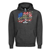 Charcoal Heather world of tanks veterans day collection (t26e3 eagle 7) t shirt Zipper Hoodie - linhVisuals
