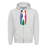Dove Grey basketball africa league Zipper Hoodie - linhVisuals