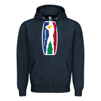 Navy basketball africa league Zipper Hoodie - linhVisuals