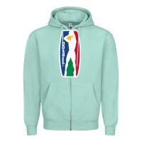 Seafoam basketball africa league Zipper Hoodie - linhVisuals