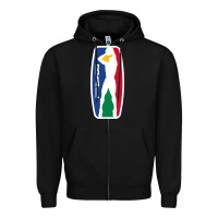Black basketball africa league Zipper Hoodie - linhVisuals