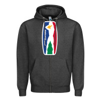 Charcoal Heather basketball africa league Zipper Hoodie - linhVisuals
