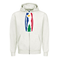 Oatmeal Heather basketball africa league Zipper Hoodie - linhVisuals