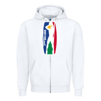 White basketball africa league Zipper Hoodie - linhVisuals